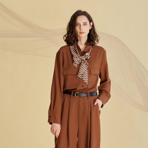 3F【Rhema 芮玛】2022秋 军装衬衫 商品图0