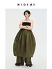 HIDEMI简约设计感弹⼒针织拼接多穿式蓬蓬裙摆茧型裙
⿊⾊/军绿⾊ 商品缩略图3
