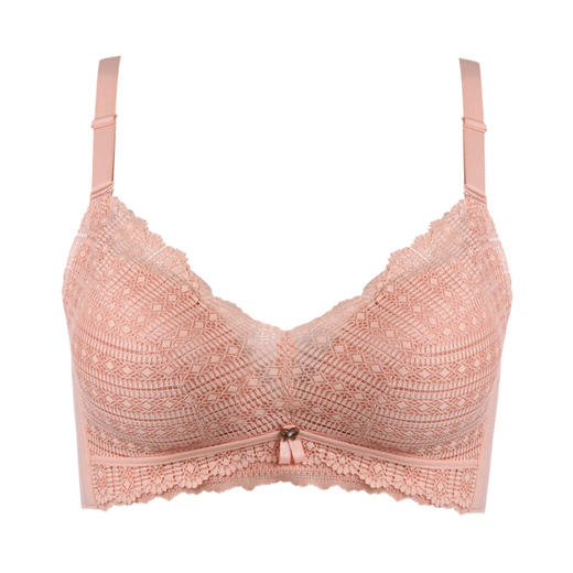 都市丽人自然舒适AB杯内衣蕾丝A:加加厚B:中厚3/4杯文胸三排扣无钢圈LB25B1 商品图4