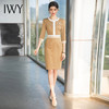 IWY/卡其色职业西装连衣裙医美工作服售楼部前台显瘦收腰时尚气质Q748 商品缩略图1