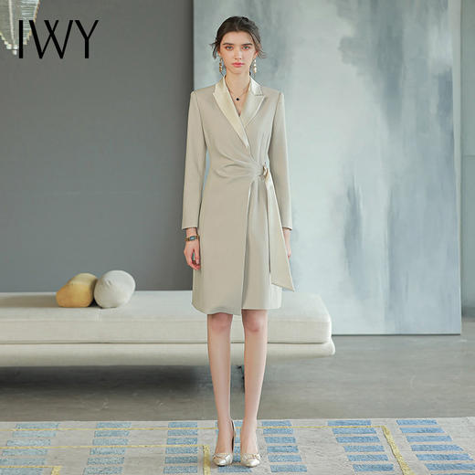 IWY/米灰色西装连衣裙女秋季Q766 商品图0