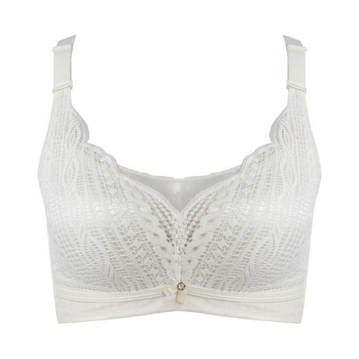 都市丽人舒软挺塑轻塑C杯调整型文胸蕾丝薄3/4杯塑身衣塑身文胸四排扣无钢圈LJ22H2 商品图5