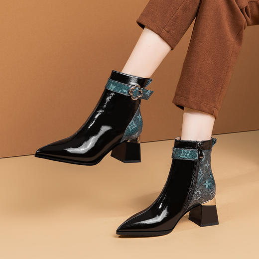 时尚百搭，欧美风拼接时装短靴XME-W6588 商品图5