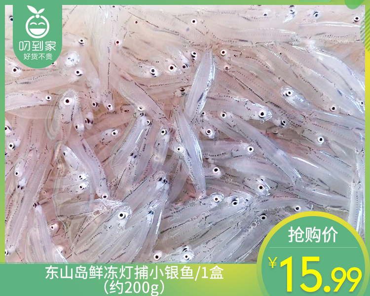 东山岛鲜冻灯捕小银鱼/1盒（约200g）