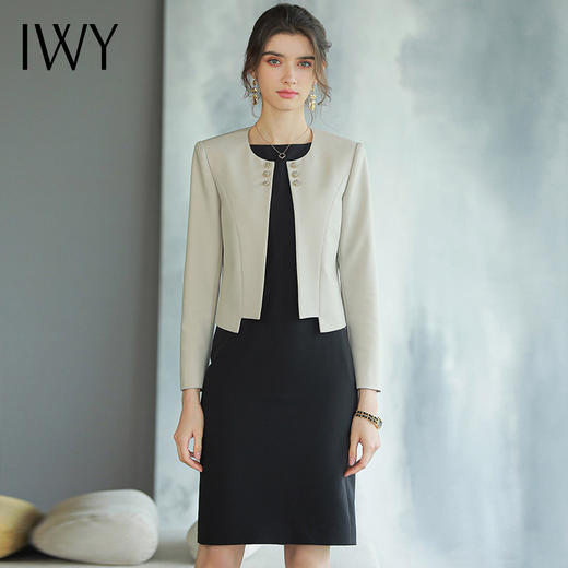 IWY/西装套装女秋季商务正式场合职业套裙时尚气质主持人工作服OL Q736+C1578 商品图2