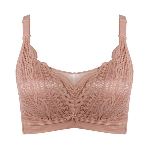 都市丽人舒软挺塑轻塑C杯调整型文胸蕾丝薄3/4杯塑身衣塑身文胸四排扣无钢圈LJ22H2 商品图4