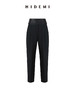 HIDEMI⿊⾊简约显瘦拼⽪⾼腰微锥形裤 商品缩略图13