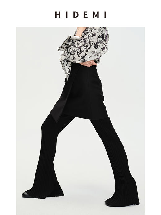 HIDEMI极简⼝袋休闲感不对称显瘦半身裙短裙 商品图10