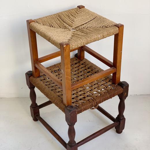 英国1970-80s橡木编织中古坐凳B0102 商品图7
