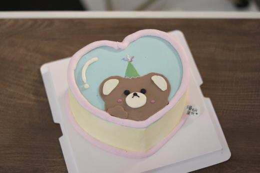 【生日蛋糕】爱心手绘小熊款 商品图0
