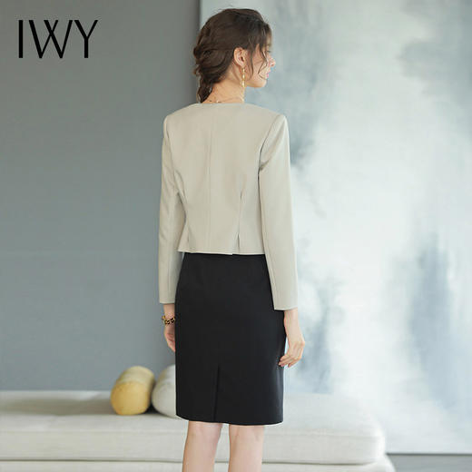 IWY/西装套装女秋季商务正式场合职业套裙时尚气质主持人工作服OL Q736+C1578 商品图3