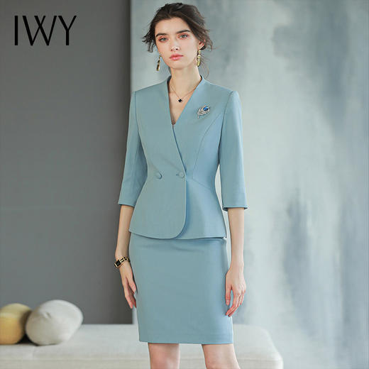 IWY/职业西装工作服女时尚气质套装高端美容院前台工装办公OL套裙CS1580 商品图1