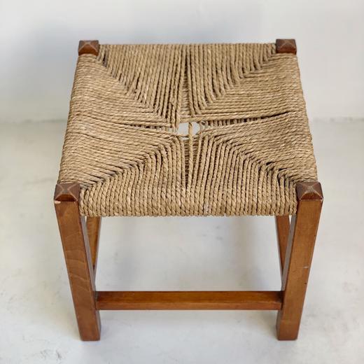 英国1970-80s橡木编织中古坐凳B0102 商品图2