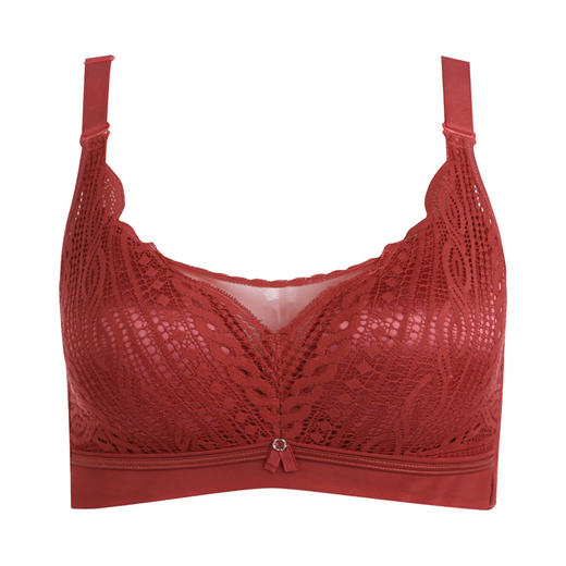 都市丽人舒软挺塑轻塑C杯调整型文胸蕾丝薄3/4杯塑身衣塑身文胸四排扣无钢圈LJ22H2 商品图3