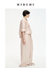 HIDEMI 设计感⽔洗棉褶皱套装 ⾁桂粉/⽩⾊/⿊⾊ 商品缩略图3