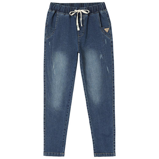 百搭休闲，哈伦裤松紧腰宽松显瘦牛仔裤GYM-PT0635 商品图4