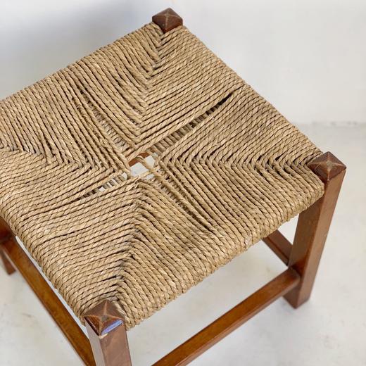 英国1970-80s橡木编织中古坐凳B0102 商品图4
