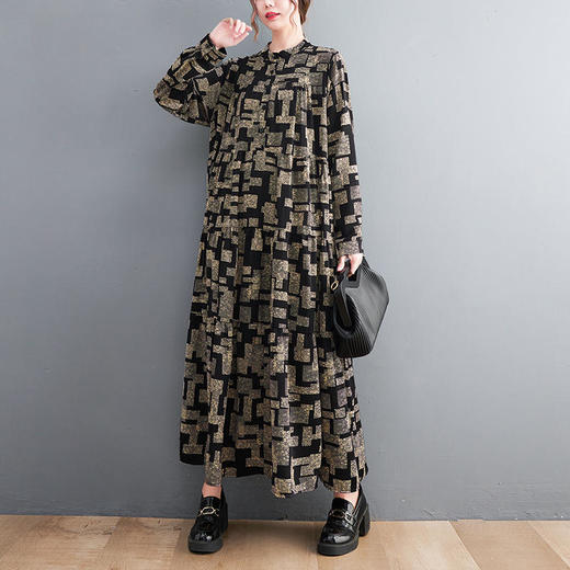 GYH 3550时尚韩版韩版宽松衬衫印花大摆连衣裙 商品图1