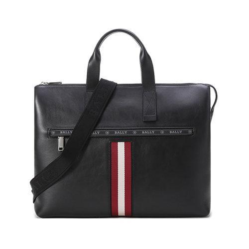 BALLY/巴利 【22春夏新款】男士Highpoint系列皮质手提单肩斜挎包商务包条纹 HENDA 商品图0