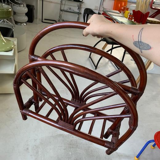 英国1970s竹制藤条杂志架B0088 商品图8