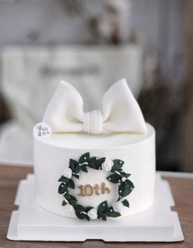 【生日蛋糕】ins简约蝴蝶结款