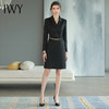 IWY/黑色暗纹西装连衣裙女秋季Q758 商品缩略图0