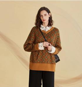 3F【Rhema 芮玛】2022秋 提花套头针织衫