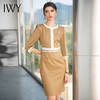 IWY/卡其色职业西装连衣裙医美工作服售楼部前台显瘦收腰时尚气质Q748 商品缩略图4