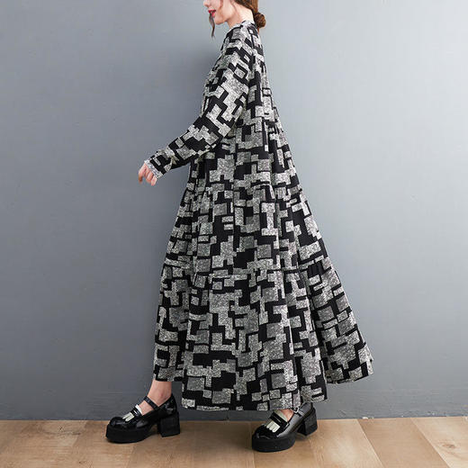 GYH 3550时尚韩版韩版宽松衬衫印花大摆连衣裙 商品图0