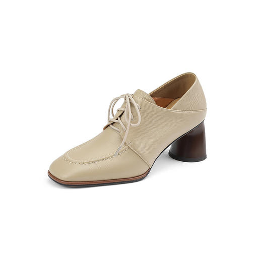 OLD 6086aa英伦小皮鞋粗跟软皮系带中跟单鞋 商品图4