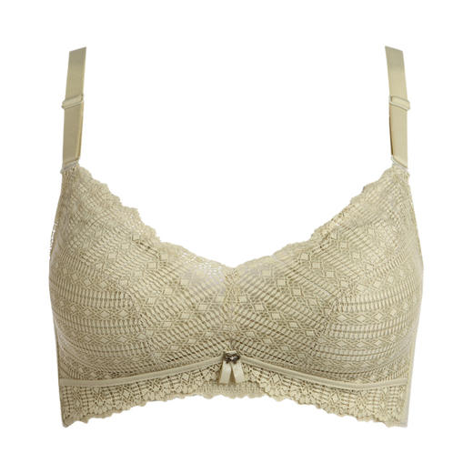 都市丽人自然舒适AB杯内衣蕾丝A:加加厚B:中厚3/4杯文胸三排扣无钢圈LB25B1 商品图3