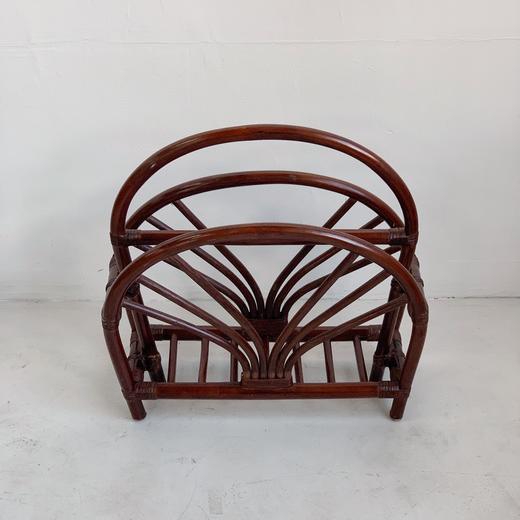 英国1970s竹制藤条杂志架B0088 商品图1