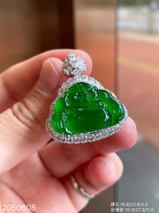 2050608，玻璃佛公吊坠。具体价格微信咨询 商品图3