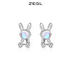 ZEGL兔子耳环女小众设计感高级韩式可爱月光石耳钉925银针耳饰品 商品缩略图0