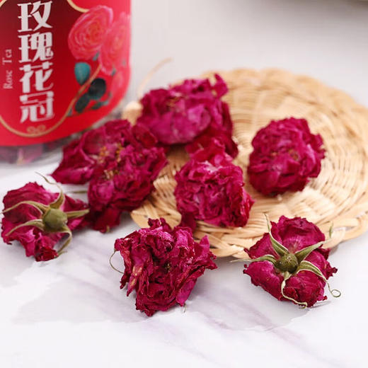 茶叶 玫瑰花茶 玫瑰花冠花茶 花草花茶 大朵干玫瑰 花茶 茶饮 婺康源 20g 商品图5