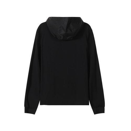 PRADA/普拉达 【22春夏新款】 男士棉质/再生锦纶薄款连帽夹克上衣运动衫外套黑色 UJL150 1YED S 202 商品图1