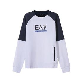 EA7/阿玛尼 【22春夏新款】 男士棉/聚酯纤维圆领长袖卫衣运动衫LOGO图案 3LPM41 PJANZ
