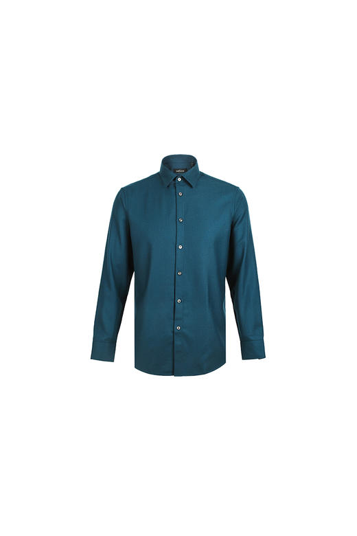 callisto两色可选羊毛羊绒意式领法兰绒衬衫 FPSTL318H 商品图2