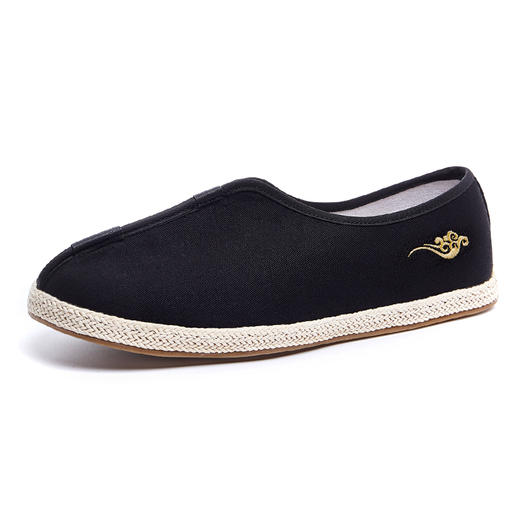 布语堂 老布系列老布鞋 禅意黑色刺绣款（男女同款） 非遗本草手工布鞋 （男女同款） 老北京老布鞋 中国风 商品图11