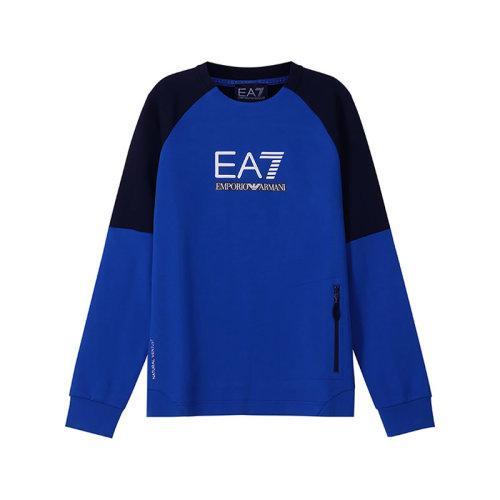 EA7/阿玛尼 【22春夏新款】 男士棉/聚酯纤维圆领长袖卫衣运动衫LOGO图案 3LPM41 PJANZ 商品图5