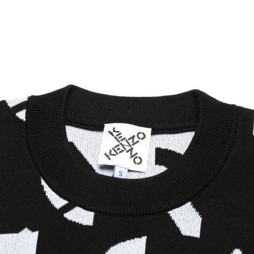 KENZO/高田贤三【22春夏新款】男士KENZO SPORT系列棉/混纺超大剪裁圆领长袖针织衫毛衣大号字母组合图案 5PU688 3SD 商品图2