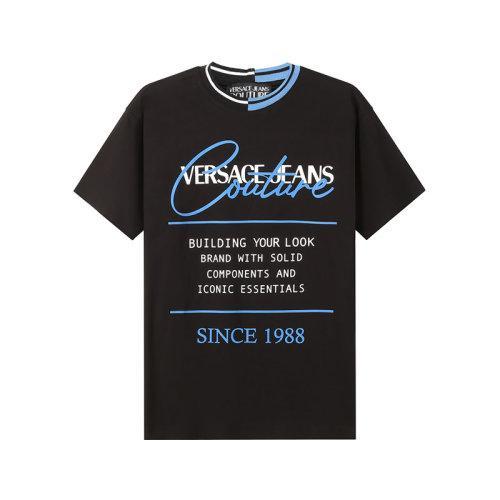 VERSACE JEANS COUTURE/范思哲【22春夏新款】男士棉质宽松版圆领短袖T恤 72GAHT15 CJ00T 商品图0