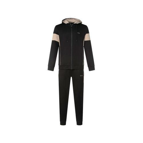 HUGO BOSS/雨果博斯 【22春夏新款】 男士棉质徽标连帽拉链卫衣开衫运动套装 50462855 商品图1