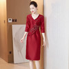 LC-2276秋装高贵婚宴礼服连衣裙喜婆婆时尚连衣裙春 商品缩略图2