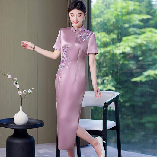 婚宴礼服2022年夏季新款高端旗袍长款日常可穿 XYX9372 商品图2