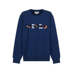 KENZO/高田贤三【22春夏新款】男士棉质圆领长袖针织衫毛衣LOGO刺绣 5PU694 3LA