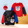 贝贝怡秋季新品男童加绒卫衣儿童中国风舞狮连帽上衣223S3084 商品缩略图3