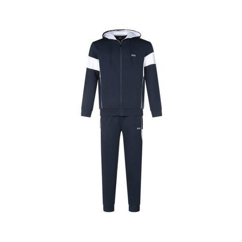 HUGO BOSS/雨果博斯 【22春夏新款】 男士棉质徽标连帽拉链卫衣开衫运动套装 50462855 商品图5