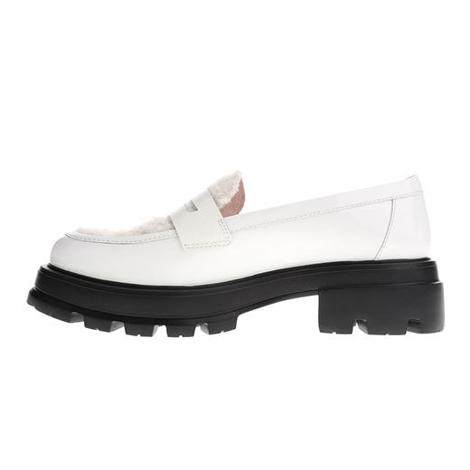 sheme真皮女鞋商务经典意大利进口超轻厚底搭配圆头乐福鞋可定制 商品图9