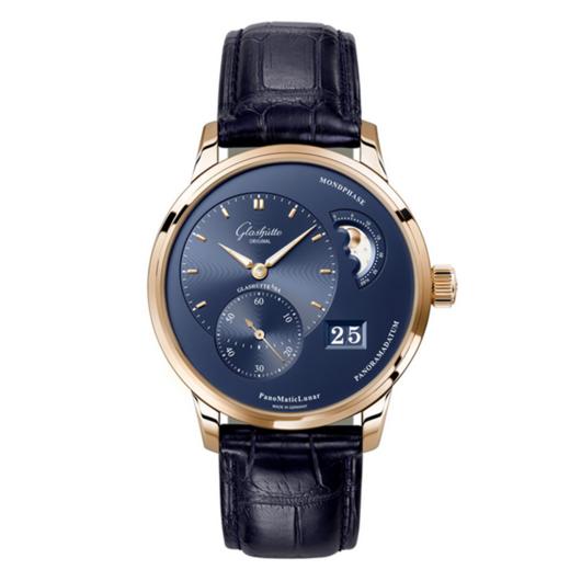 格拉苏蒂原创（Glashütte Original）偏心月相腕表 1-90-02-11-35-50 (短款精钢折叠扣) 商品图0